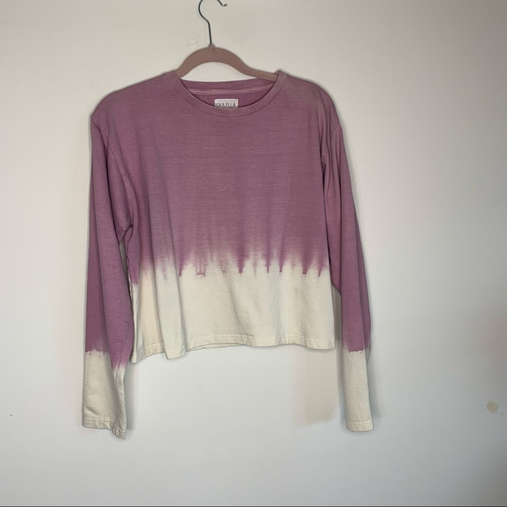 Isa & Ella lilac tie dye pullover sweatshirt large